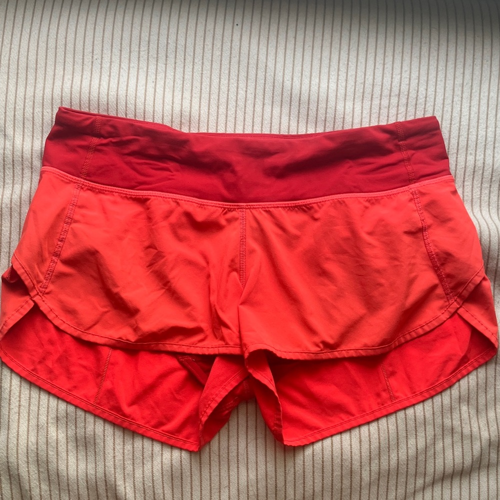 lululemon athletica Bright Red Athletic Shorts